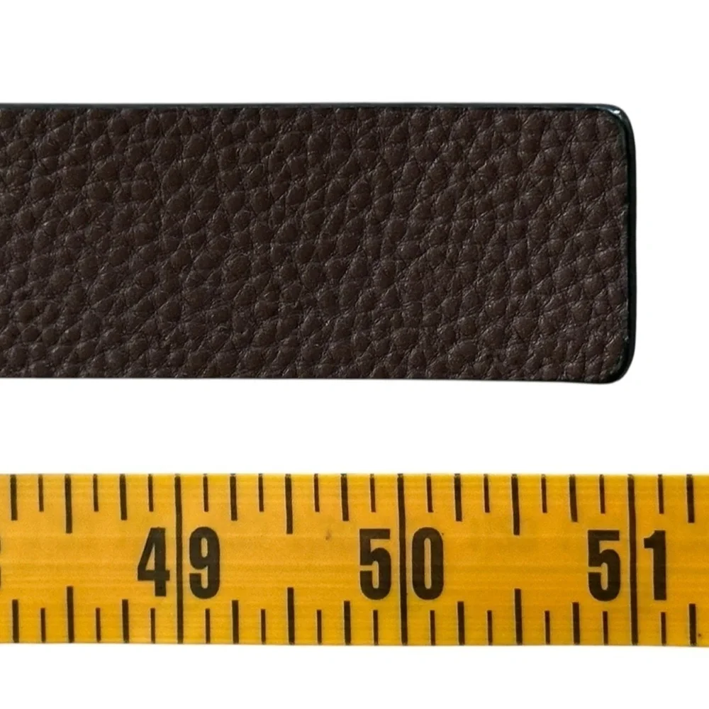 Michael Kors Dark Brown women’s Belt with Gold and Silver Logo Buckle